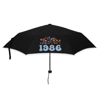 1986 Floral Pattern 1986 Floral Theme Floral 1986 - Umbrella (small) - black - Front