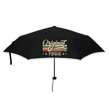 Anniversaire Janvier 1966 Janvier Né en janvier - Parapluie standard - noir - Devant