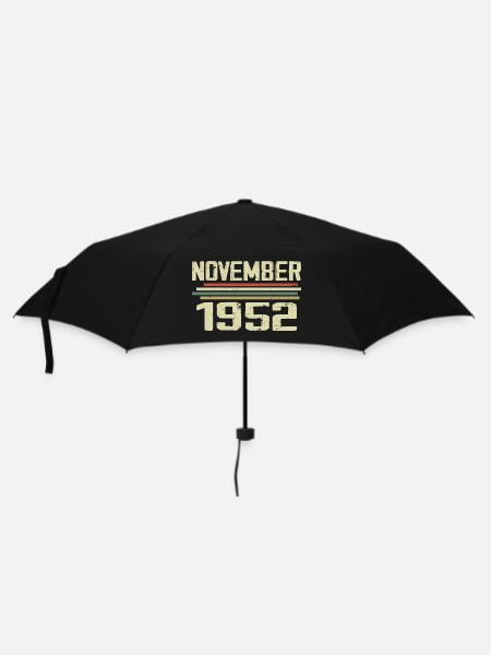 Millésime Novembre 1952 Vintage Rétro Novembre 1952 - Parapluie standard - noir