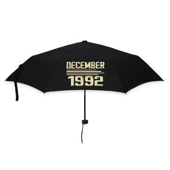 Décembre 1992 Vintage Vintage Rétro Anniversaire - Parapluie standard - noir - Devant