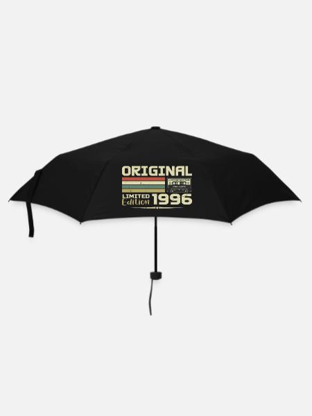 Retro 1996 Geburtstagsgeschenk Geboren 1996 Original - Regenschirm (klein) - Schwarz
