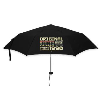 Juin 1990 Vintage Nées En Juin 1990 Anniversaire - Parapluie standard - noir - Devant