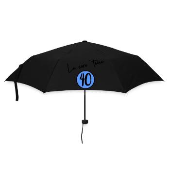 40 ANS. 40e ANNIVERSAIRE. ANNIVERSAIRE 40 ANS - Parapluie standard - noir - Devant