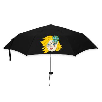 summer girl - Regenschirm (klein) - Schwarz - Vorne