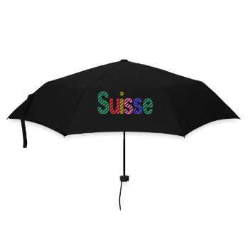 SWITZERLAND. HUMOR. COUNTRY. FLAG. GENEVA. LAUSANNE - Umbrella (small) - black - Front
