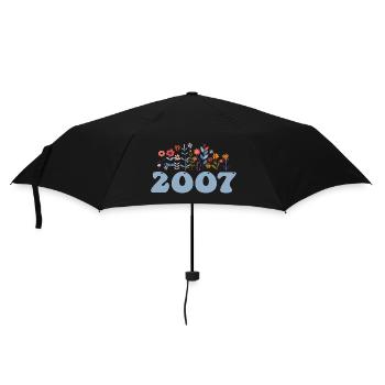 2007 Floral Pattern 2007 Floral Theme Flowers 2007 - Umbrella (small) - black - Front