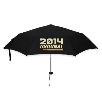 Born in 2014 Vintage 2014 Retro Anniversary 2014 - Umbrella (small) - black - Front
