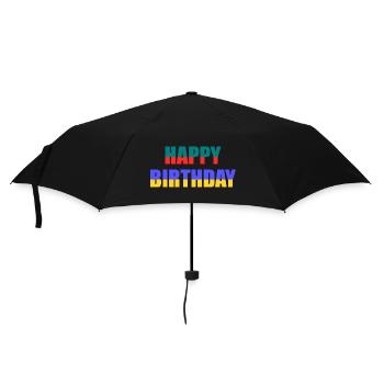 JAHRESTAG. ALLES GUTE ZUM GEBURTSTAG!. ALLES GUTE ZUM GEBURTSTAG!. - Regenschirm (klein) - Schwarz - Vorne