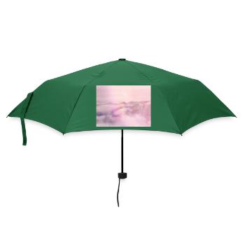 Rosa Dämmerung des Sonnenaufgangs - Regenschirm (klein) - Flaschengrün - Vorne
