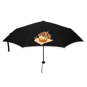 DER POLVORON - Regenschirm (klein) - Schwarz - Vorne