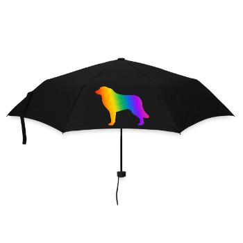 Pyrenäen-Sennenhund, vollständig anpassbar nach Wunsch - Regenschirm (klein) - Schwarz - Vorne