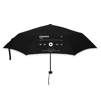 ECUADOR - Play Button & Lyrics - Regenschirm (klein) - Schwarz - Vorne