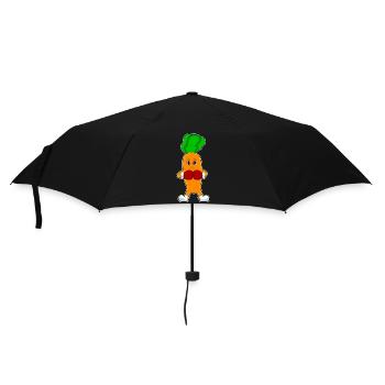 Karotte Boxer Boxhandschuhe Boxen - Regenschirm (klein) - Schwarz - Vorne