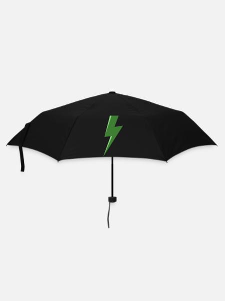 Eclair vert - Parapluie standard - noir
