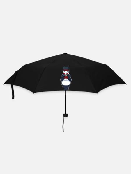 Panda Bräutigam Herz Hochzeit - Regenschirm (klein) - Schwarz