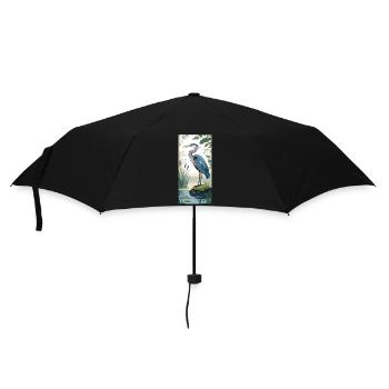 Jeune héron cendré dans la nature - Parapluie standard - noir - Devant