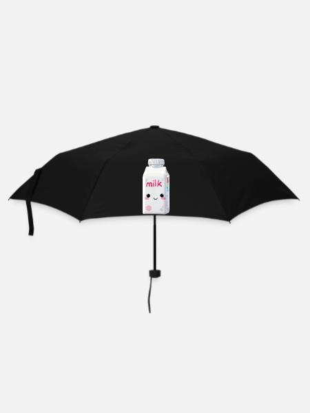 Milch Kawaii - Regenschirm (klein) - Schwarz