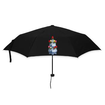 Delft Tulip Vase Motif - Umbrella (small) - black - Front