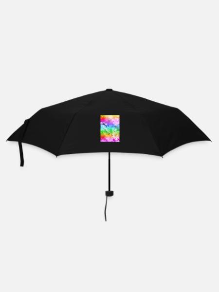 Regenboden Design Frieden - Regenschirm (klein) - Schwarz