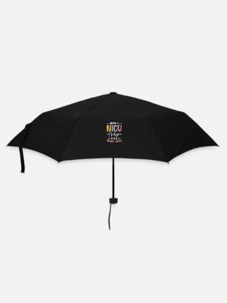 NICU-Schwester - Regenschirm (klein) - Schwarz
