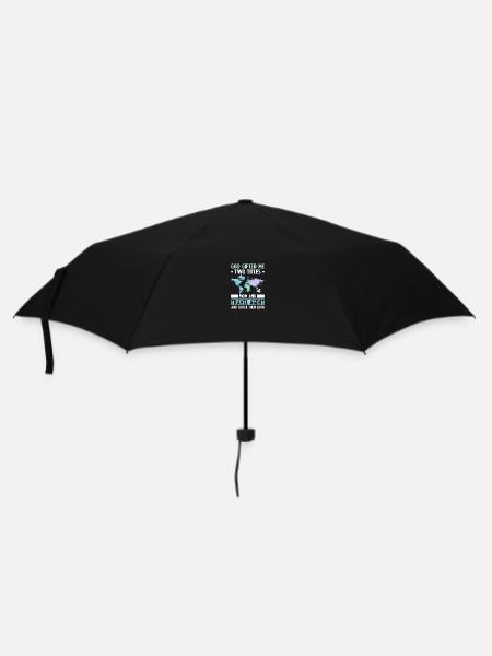 Planificateur de vacances Agence de voyages Agence de voyages - Parapluie standard - noir
