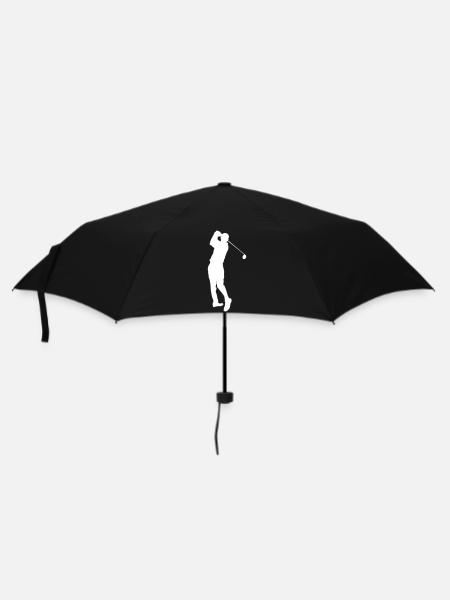 Golfspieler - Regenschirm (klein) - Schwarz