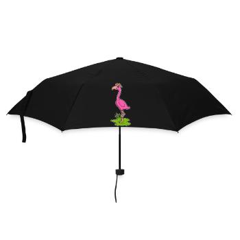 Chapeau de flamant rose - Parapluie standard - noir - Devant