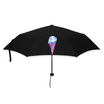 Cornet de crème glacée - Parapluie standard - noir - Devant