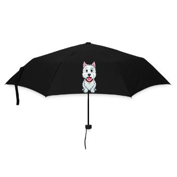 West Highland White Terrier Puppy Art Print - Umbrella (small) - black - Front