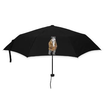 Panda Pilot Pilotenmütze - Regenschirm (klein) - Schwarz - Vorne