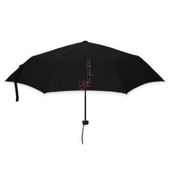 Lebe deinen Traum - Regenschirm (klein) - Schwarz - Vorne