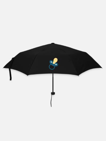 Baby Geburt 2026 Geschenk Geschenkidee - Regenschirm (klein) - Schwarz