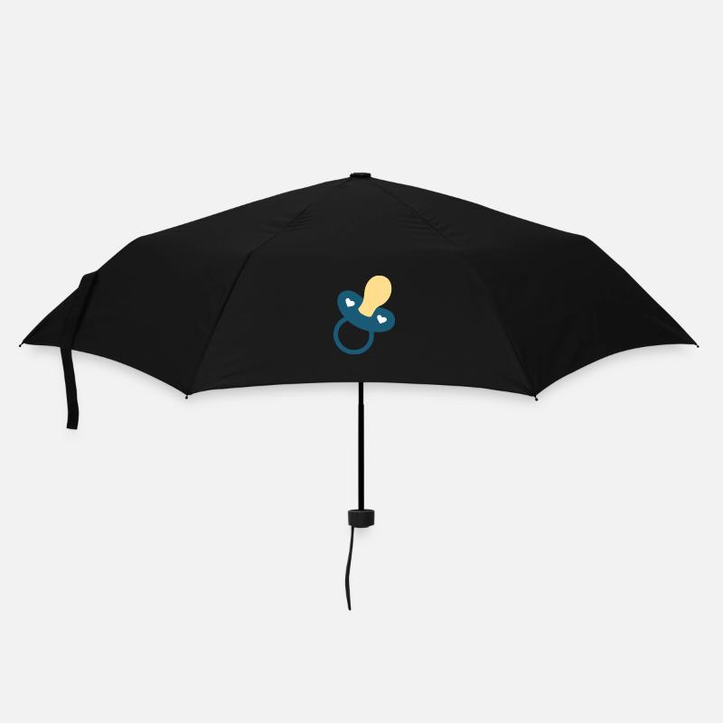 Baby Geburt 2026 Geschenk Geschenkidee - Regenschirm (klein) - Schwarz
