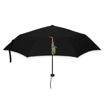 Saxofon - Regenschirm (klein) - Schwarz - Vorne