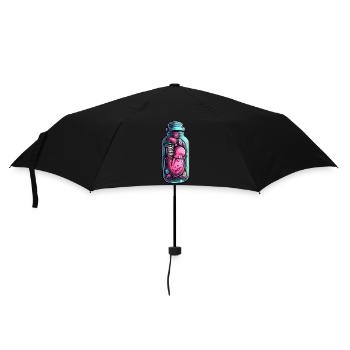 Heart Mystical Content Bottle Drawing - Umbrella (small) - black - Front