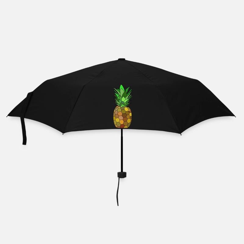 Geometrisches Ananas Design - Regenschirm (klein) - Schwarz