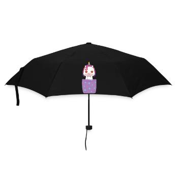 Unicorn Shirt Bag Chest Bag Unicorn Gift - Umbrella (small) - black - Front