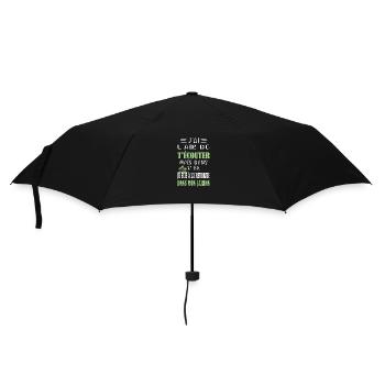 J'ai l'air de t'écouter t-shirt papy jardinier - Parapluie standard - noir - Devant