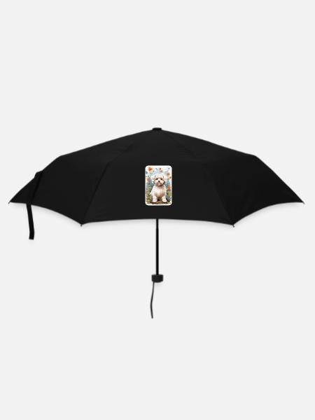 Bichon Havanais, Bichon Havenese, Dog in Natuen - Umbrella (small) - black
