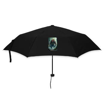 Nue Terrifying chimera yokai with glowing eyes and - Umbrella (small) - black - Front