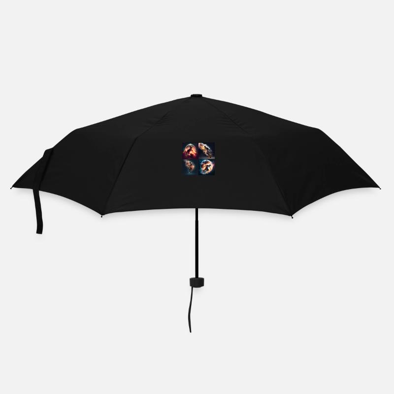 star basketball - Regenschirm (klein) - Schwarz