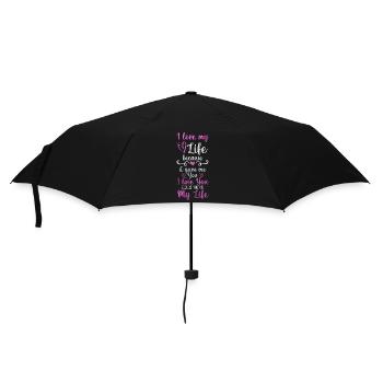 Dear Romantic Dear Friends - Umbrella (small) - black - Front