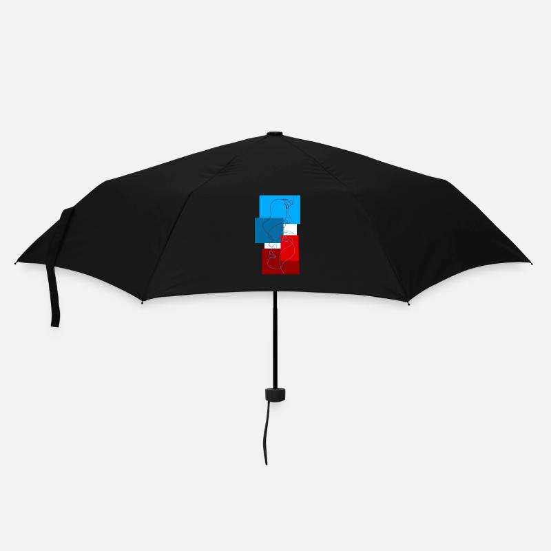 LoveLinesWithColorBlocks - Regenschirm (klein) - Schwarz