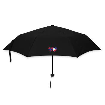 Norwegen Philippinen Flagge Herz - Regenschirm (klein) - Schwarz - Vorne