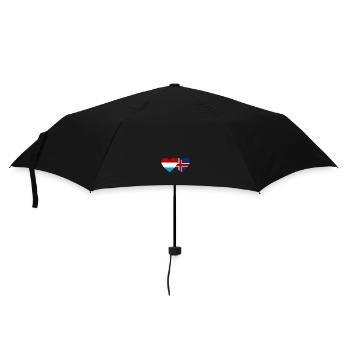 Luxemburg Island Flagge Herz - Regenschirm (klein) - Schwarz - Vorne