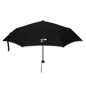 Moldawien Russland Flagge Herz - Regenschirm (klein) - Schwarz - Vorne