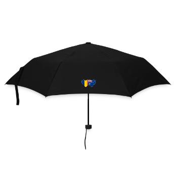 Romania Australia Flag Heart - Umbrella (small) - black - Front