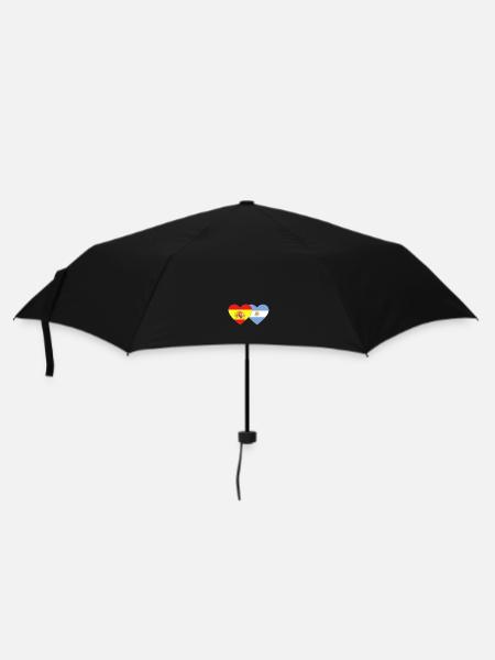 Espagne Argentine Flag Heart - Parapluie standard - noir