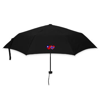 Taïwan Norvège Flag Heart - Parapluie standard - noir - Devant