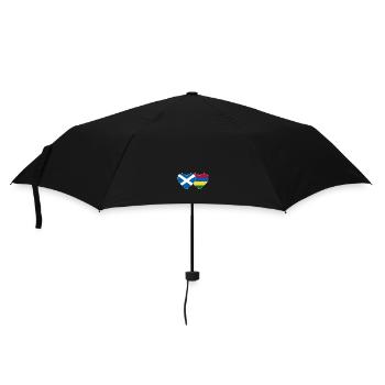 Schottland Mauritius Flagge Herz - Regenschirm (klein) - Schwarz - Vorne